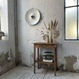 Oak spindle leg console
