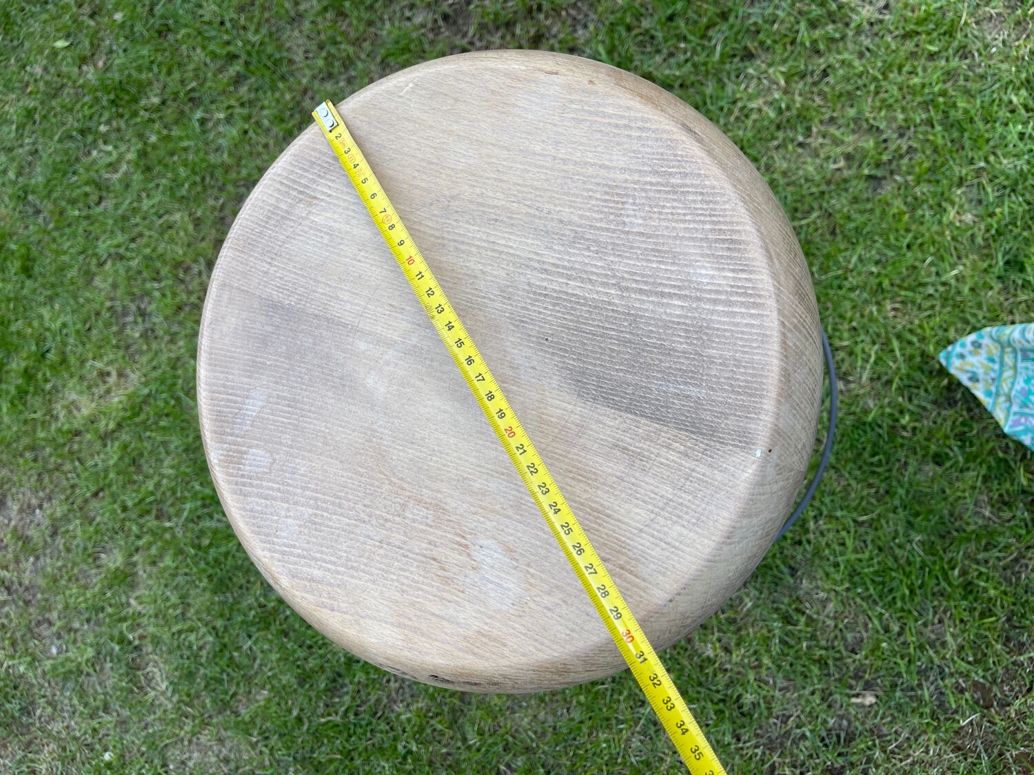 Wood and metal stool