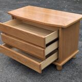 Brutalist chest of drawers in vintage elm 1980