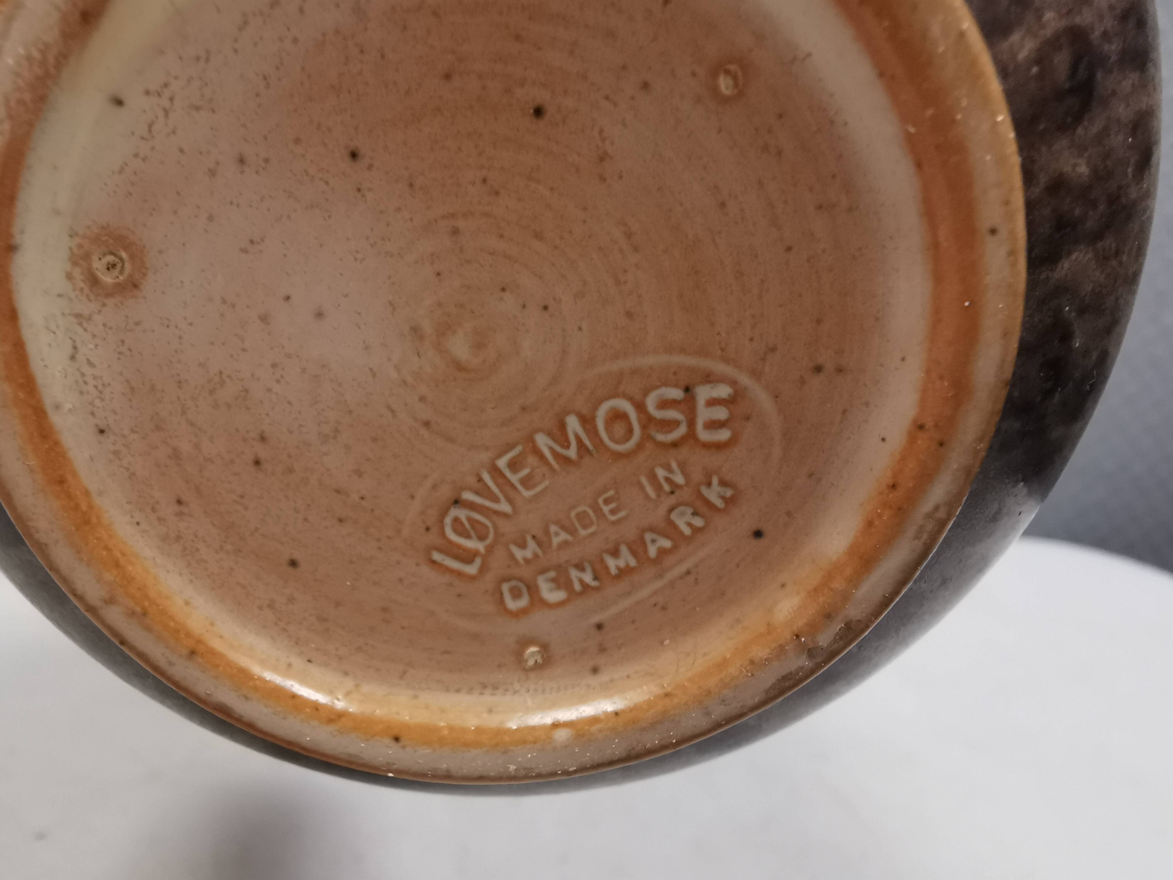 Small ceramic vase from Løvemose/Denmark