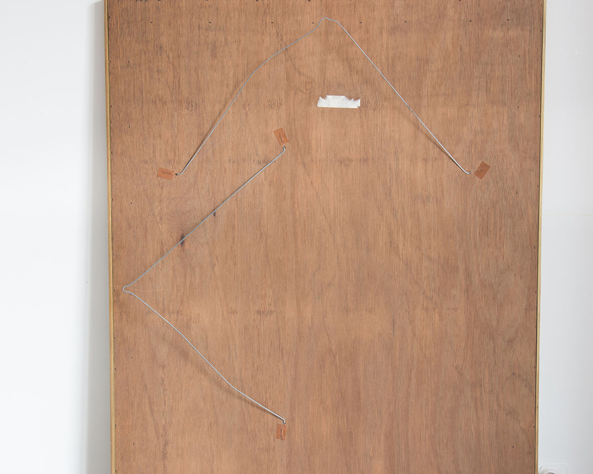 Bevelled golden mirror 115x86cm