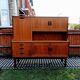 Mid-Century enfilade in brown teak veneer by E. Gomme for G-Plan, 1962, 160×45×145 cm