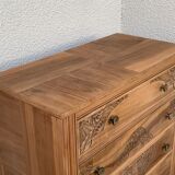 Art Deco chest of drawers Blond walnut 1930