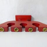 vintage painted wooden candlestick Scandinavian style