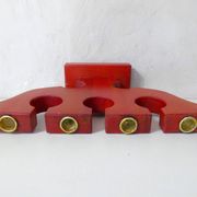 vintage painted wooden candlestick Scandinavian style