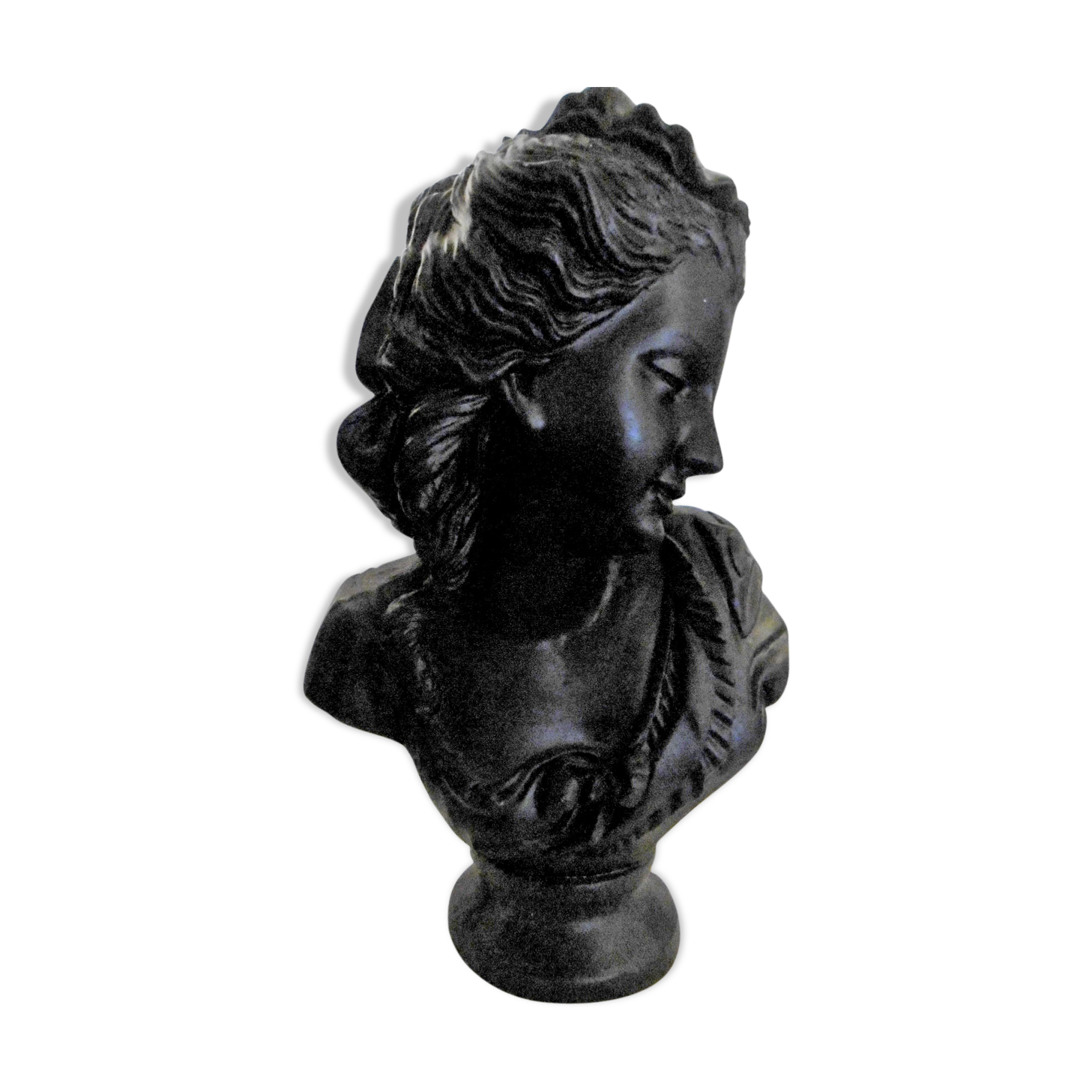 Bust of beautiful woman period platre sculpture