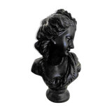 Bust of beautiful woman period platre sculpture