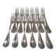 12 silver-plated table forks by Christofle Rubans