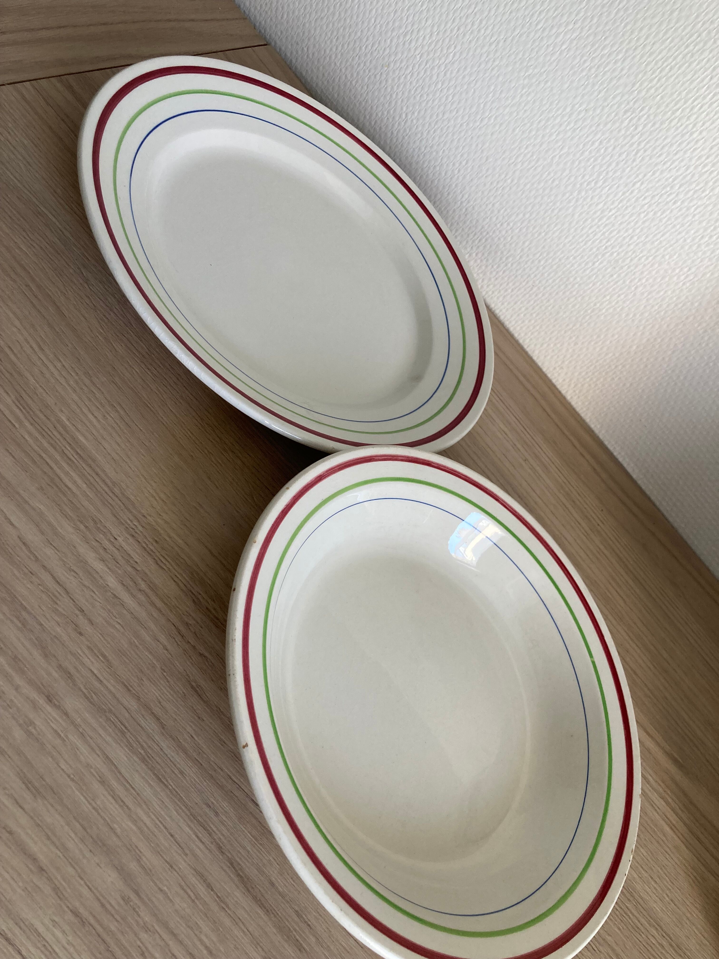 Service plates Gien pottery