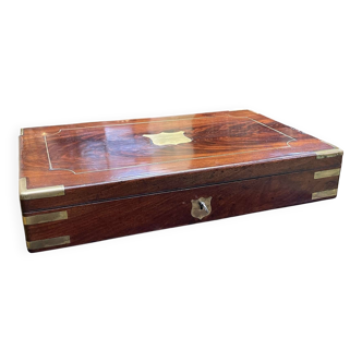 19th century mahogany marine chest