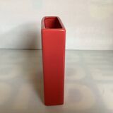 Large cubic coral vase