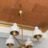 Lustre doré opalines vintage