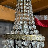 Old brass hot air balloon chandelier with pendants