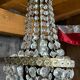Lustre ancien montgolfière  laiton avec pampilles