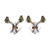 Pair of 1960/70 wall lights with 2 arms in murano glass