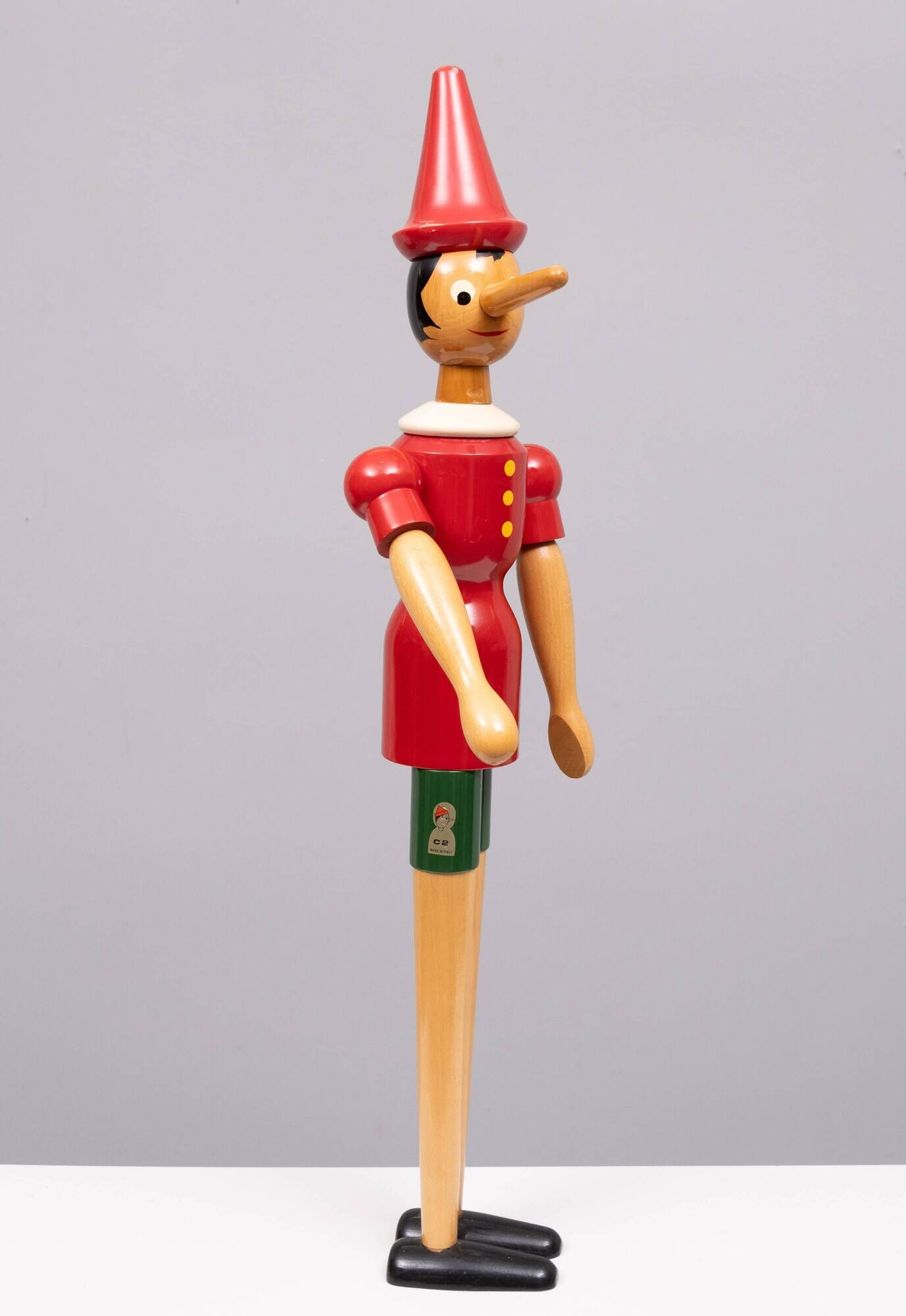 C2 Rainoldi over 37 inch Beech Wood Pinocchio 1980s Italy