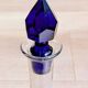 Elegant Two-Tone Carafe - Blown Glass White & Cobalt Blue - Murano Style