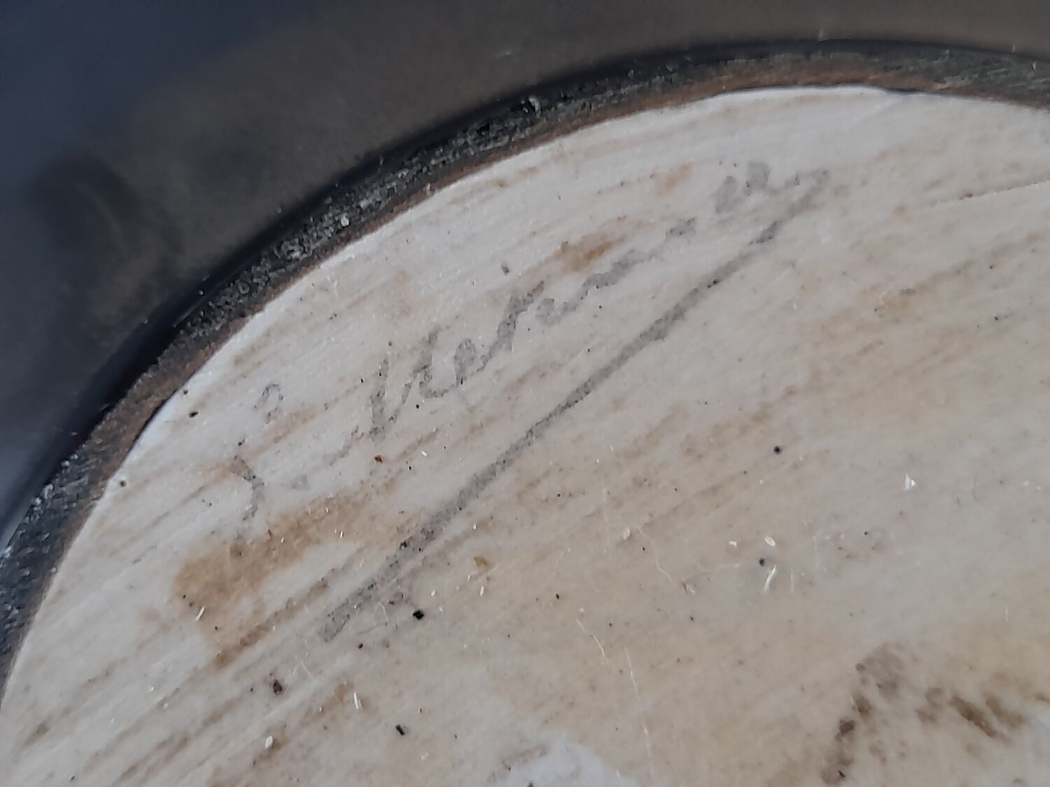 Art Deco stoneware vase signed