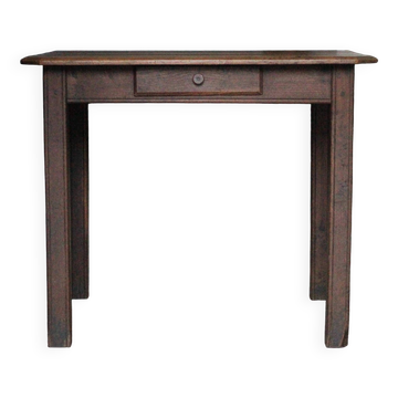 Table bois avec 1 tiroir, table de salon, cuisine, table bois vintage