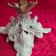 brass and pewter floral lamp 1900 art nouveau murano tulip 37x16