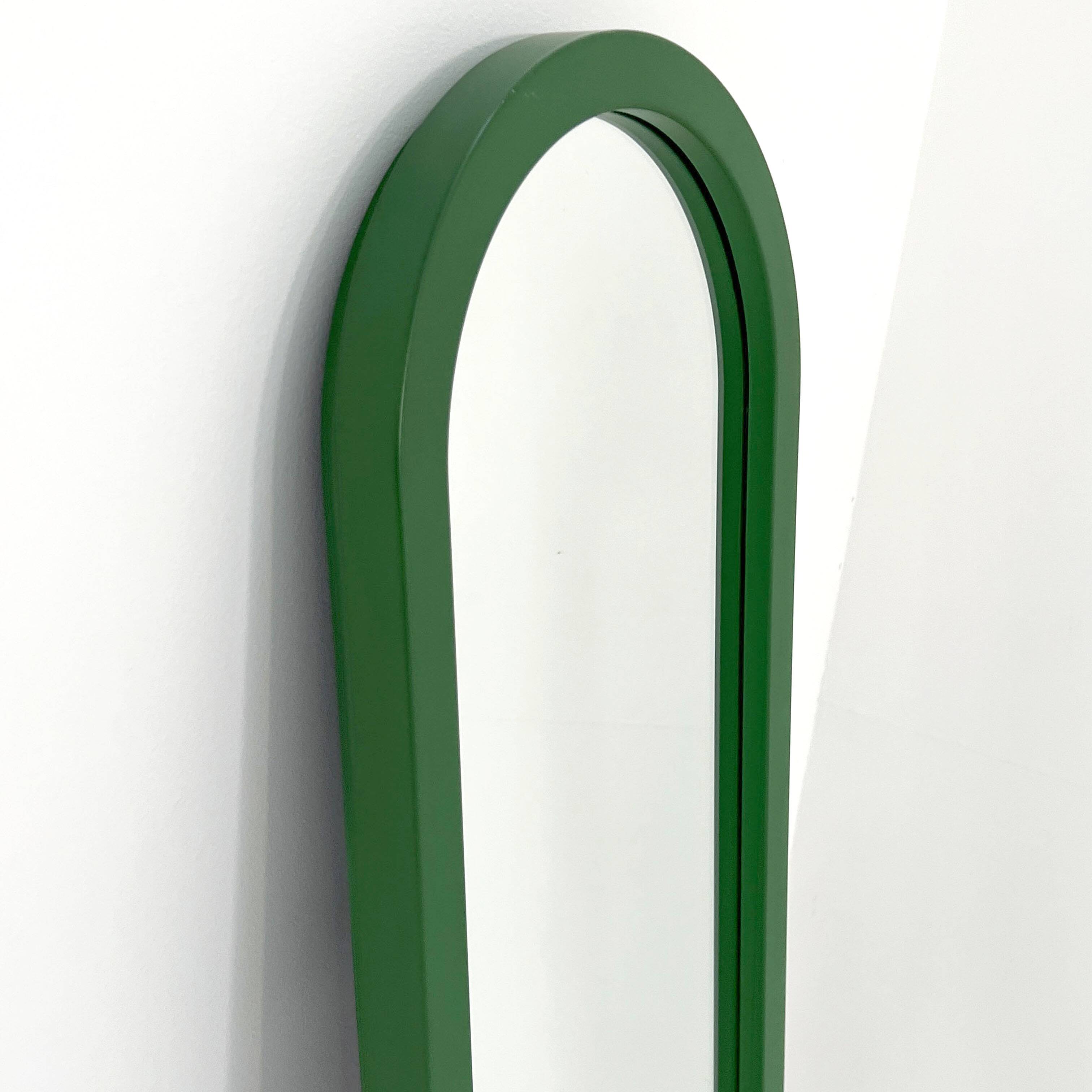 Green mirror by Anna Castelli Ferrieri for Kartell 1980