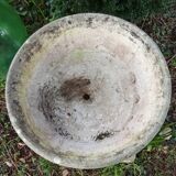 Old planter basin bird bath