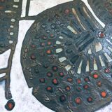 Vintage Brutalist Art Studio Ceramics Square Dish by Amphora Perignem, 1960s