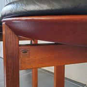 Niels Jorgen Haugesen String wood and leather chairs for Tranekaer, Denmark