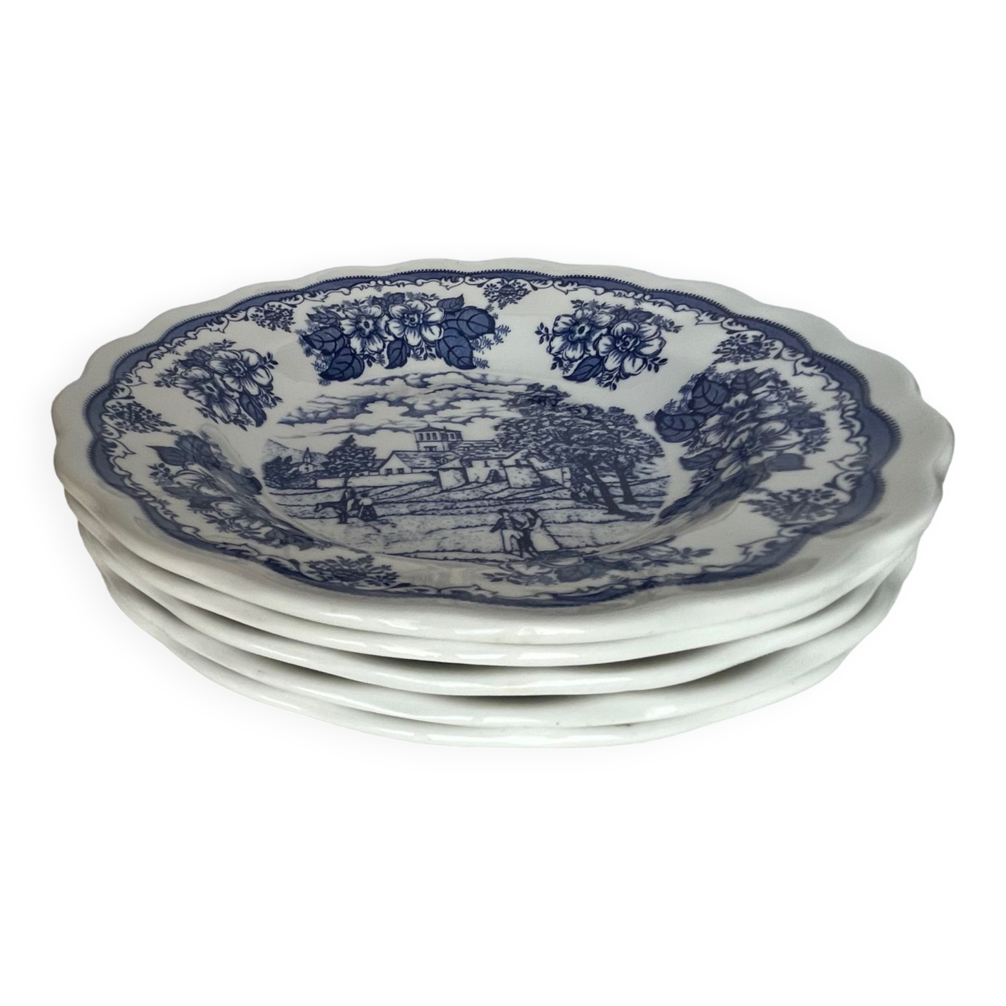 5 hollow plates English décor