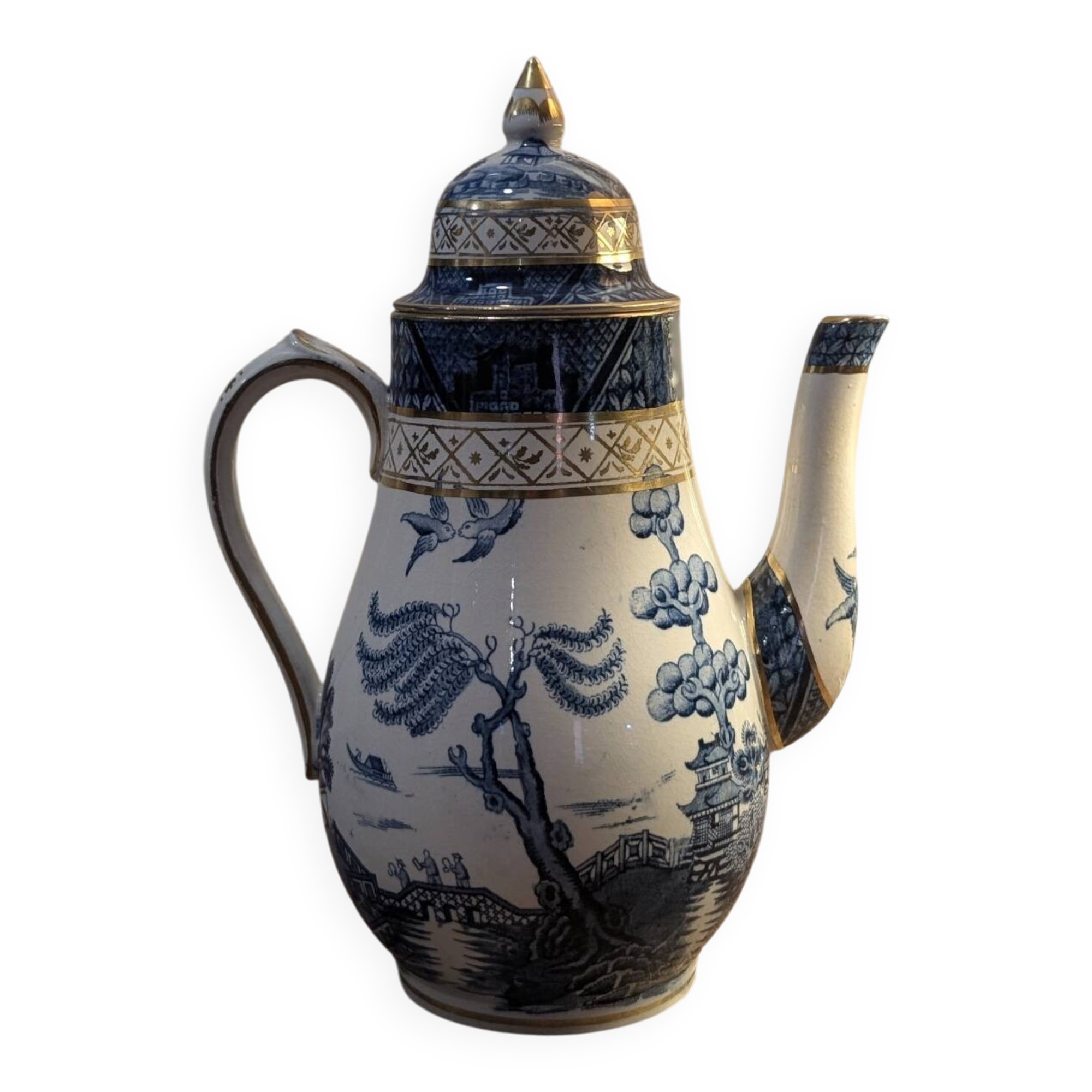 Antique fine English porcelain coffee pot