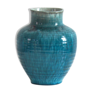 Vase en céramique bleu