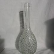 Carafe bouteille en verre décor pointe de diamant ananas