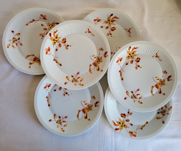 6 Assiettes à Dessert en Porcelaine Haviland France Limoges