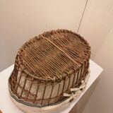 Wicker basket with two handles