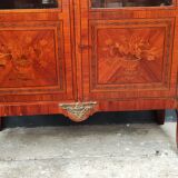 Old marquetry library showcase