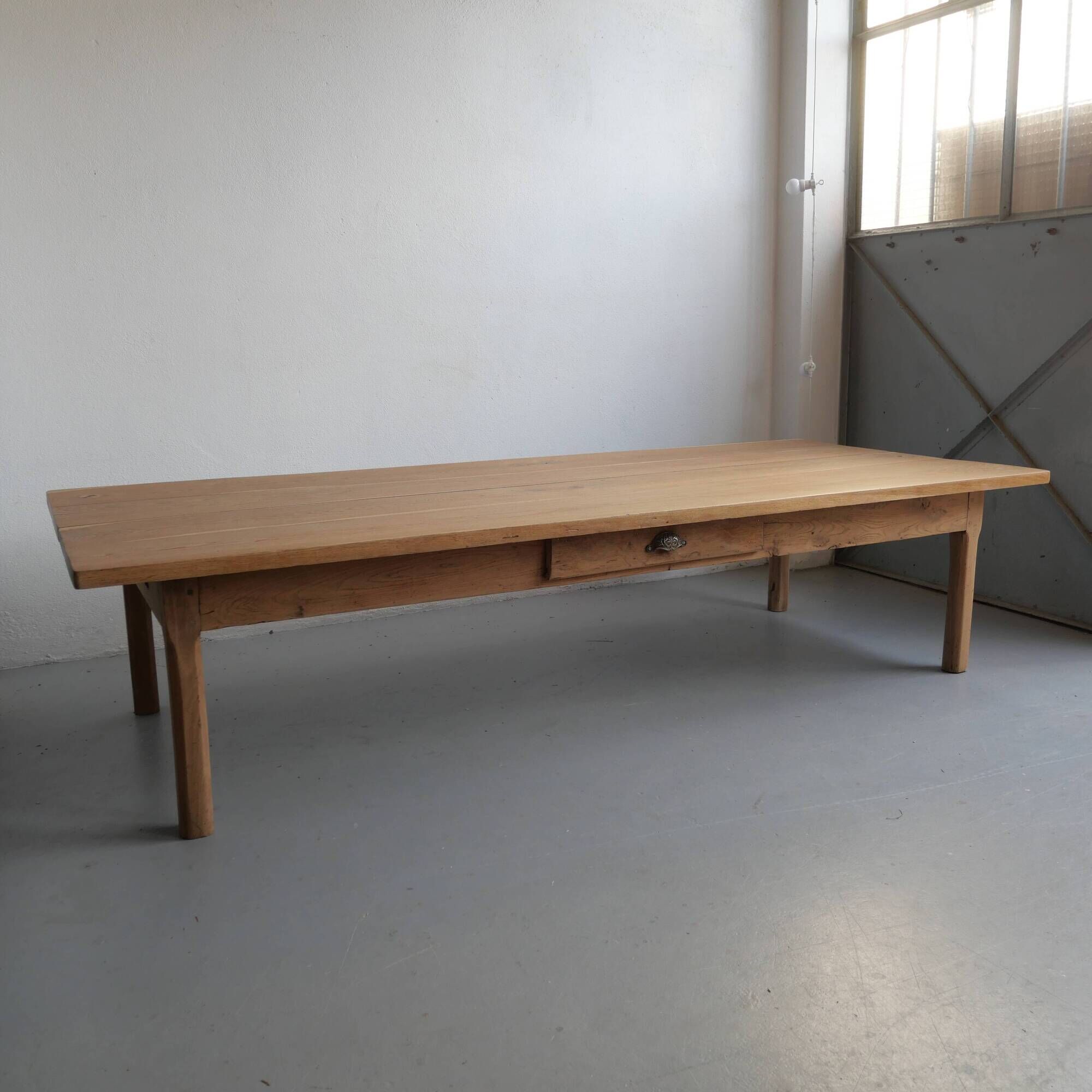Large oak coffee table