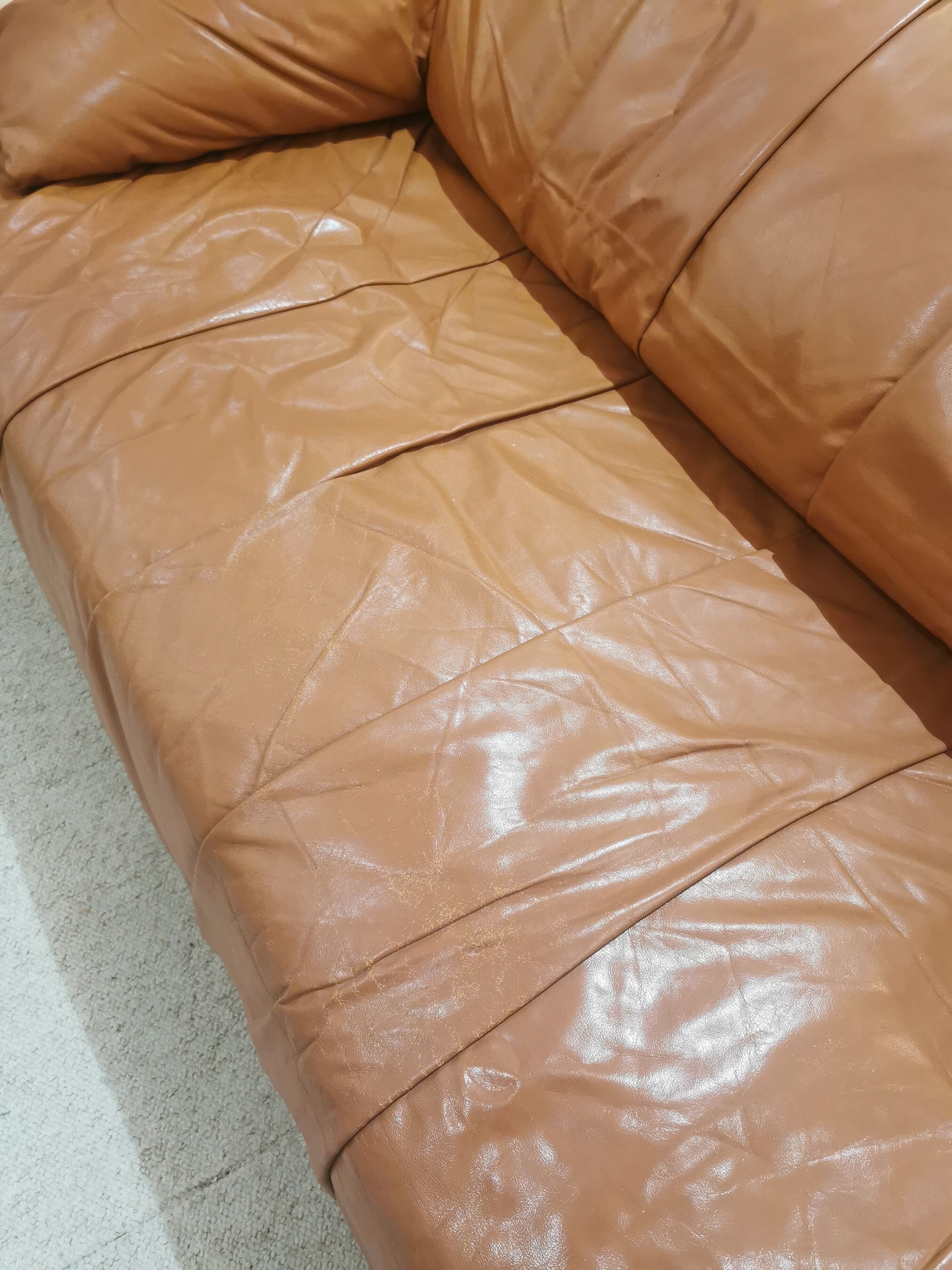 Cinna leather sofa 1980