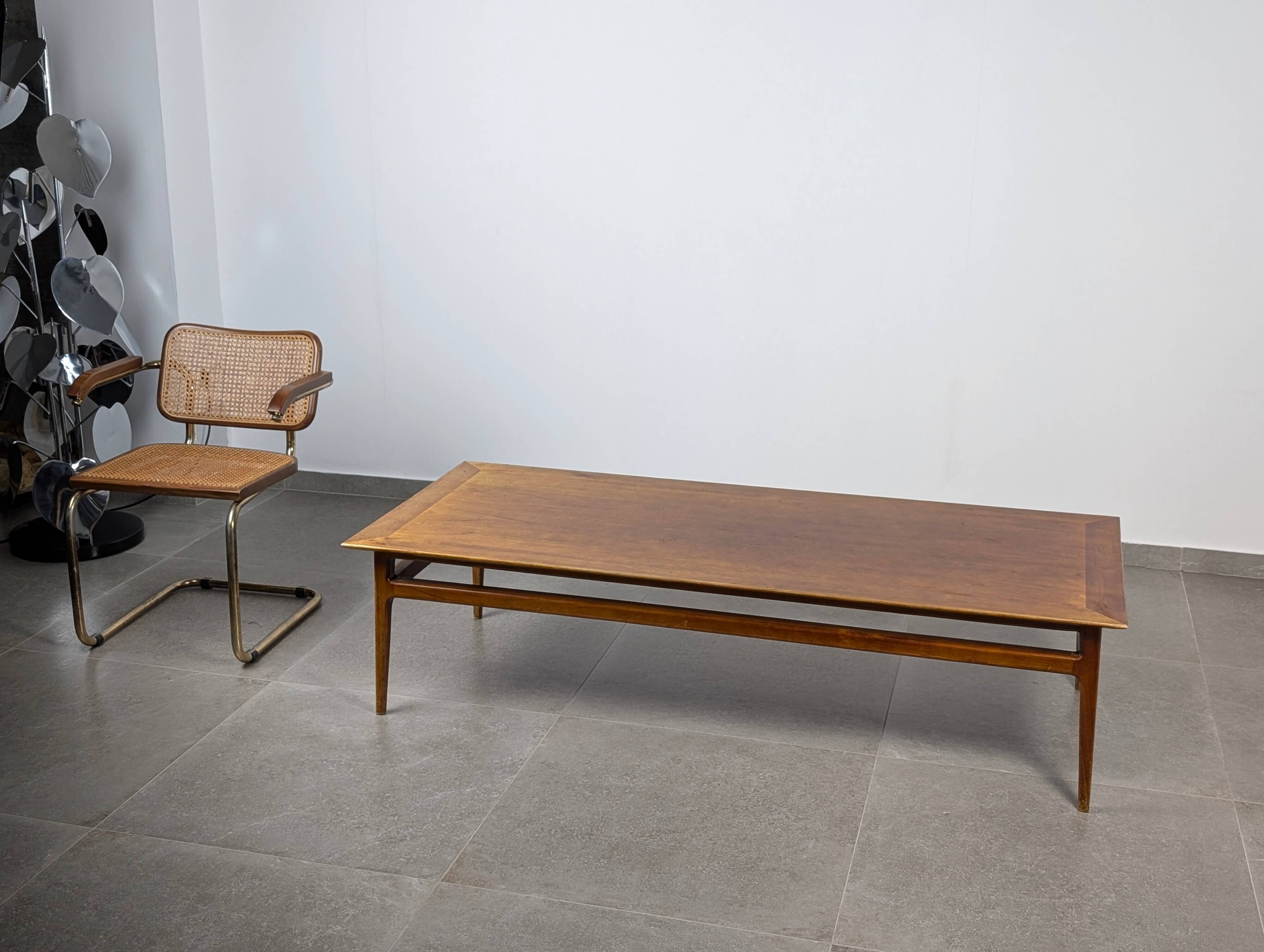 Scandinavian Modern Large Danish Teak Coffee Table 1950s