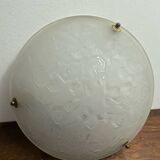 Muller Frères, moulded glass pendant, Art Deco