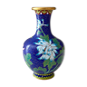 Small Cloisonne Vase, Vintage Enamel Vase, Handmade