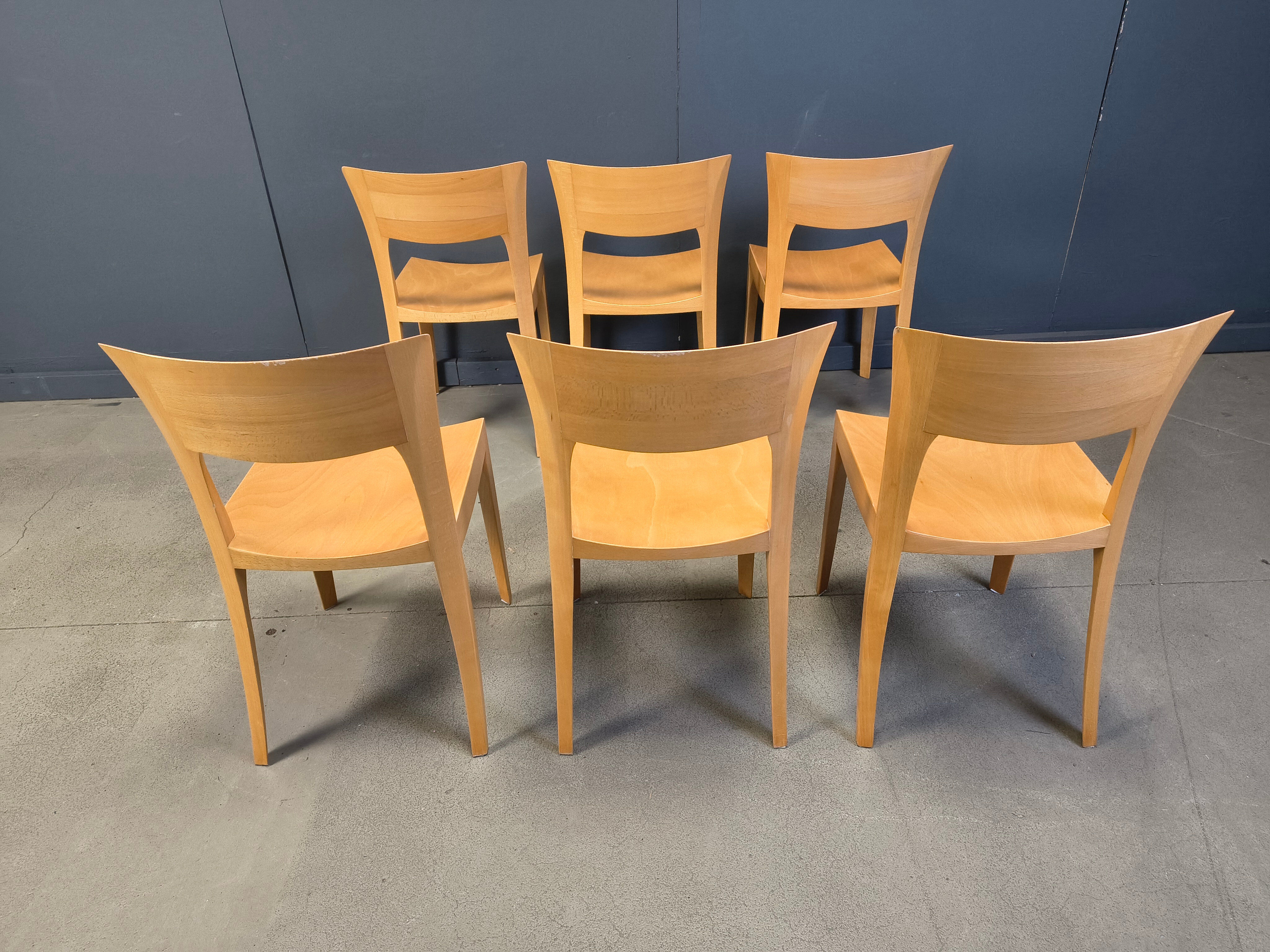 Vintage oak dining chairs, 1980s - Belgium