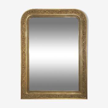 Ancien miroir Louis Philippe, glace au mercure, 97x71cm