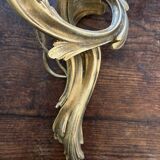 Set of 5 pairs of Louis XV style gilt bronze wall lights + bulbs