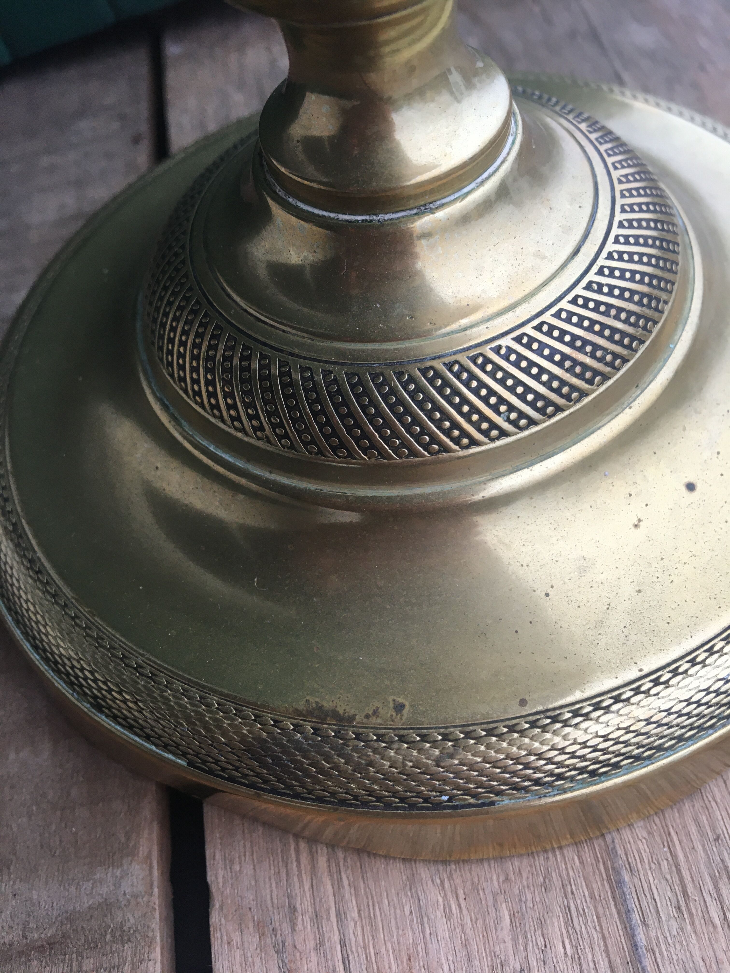 Pair of brass candlesticks