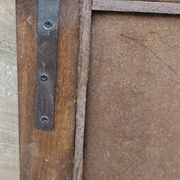 Antique Art Deco mirror in Burmese teak.
