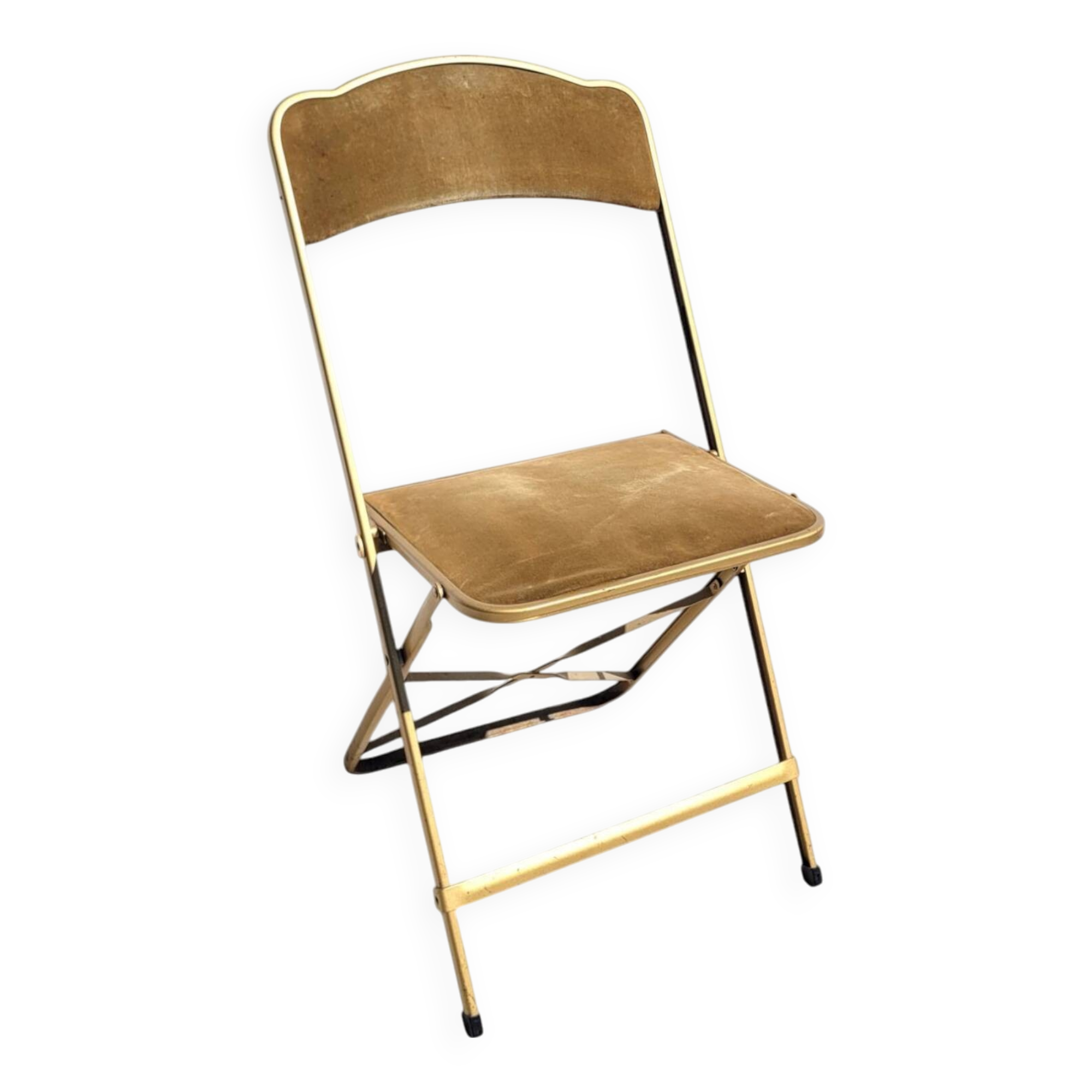Golden folding opera chair