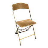 Chaise opéra pliante dorée