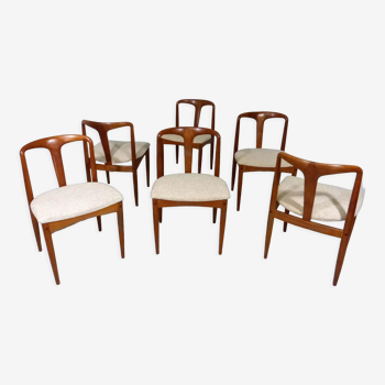 Lot de 6 chaises de salle à manger en teck Johannes Andersen Juliane