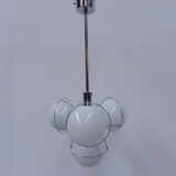 Vintage space age hanging lamp with 4 glass balls