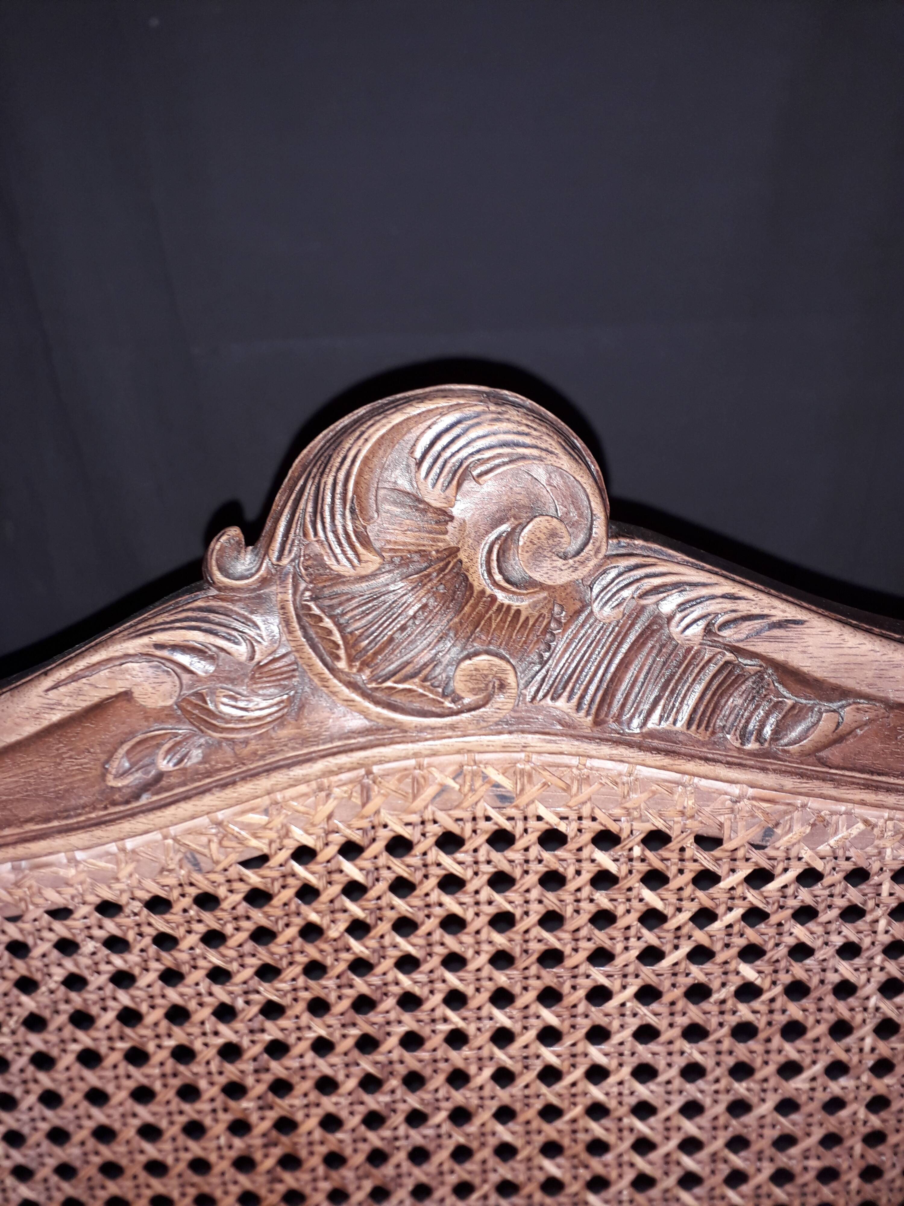 Louis XV-style canne chair